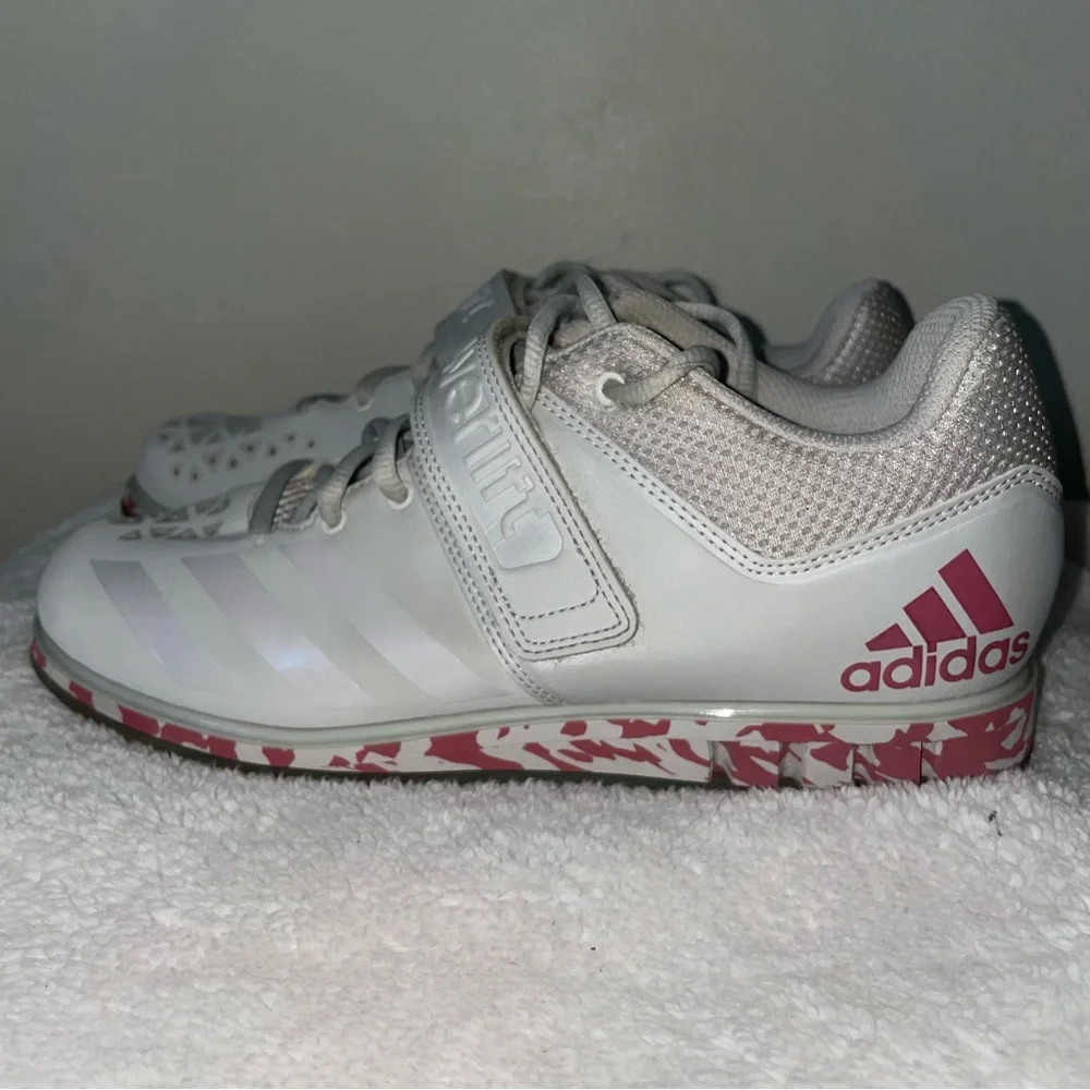 Size 8 Men Adidas Powerlift 3.1 Grey Weight Training Gym Shoes